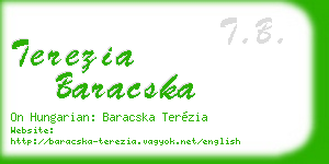 terezia baracska business card